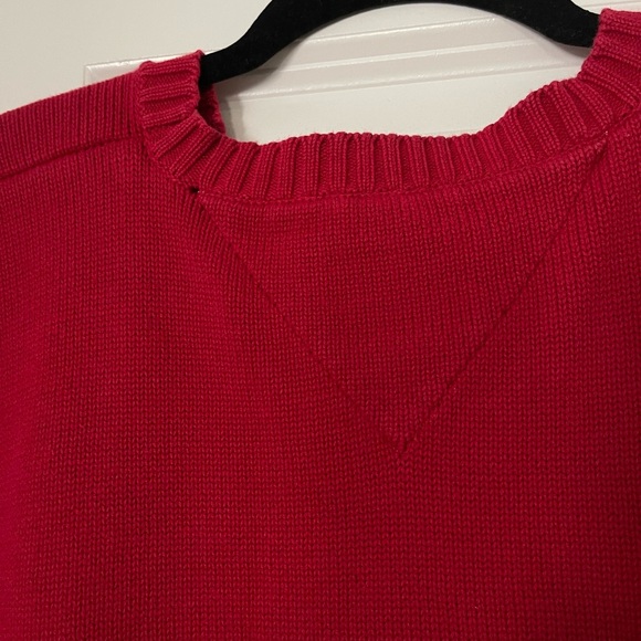Tommy Hilfiger Y2K Men’s M Colorblock Vintage Sweater Red White Navy Oversized - Picture 5 of 9